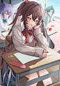 原神#胡桃
画师：ゆとりこ@1日目西き-04a