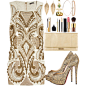A fashion look from September 2014 featuring short cocktail dresses, platform stiletto pumps and pre owned handbags. Browse and shop related looks.