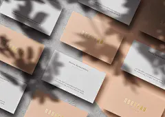 凹凸工艺商务风名片样机