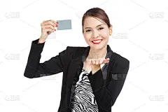 纸牌,女商人,空白的,手,亚洲,办公室,美,留白,水平画幅,美人