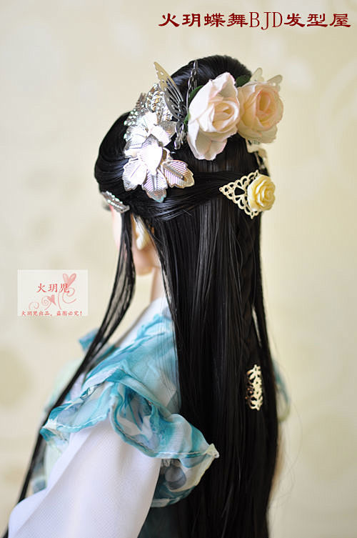 【火玥】BJD 古装假发造型盘发 展示（...