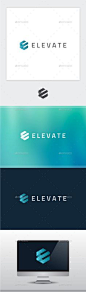 Elevate - Letter E Logo — Photoshop PSD <a class="pintag searchlink" data-query="%23brand" data-type="hashtag" href="/search/?q=%23brand&rs=hashtag" rel="nofollow" title="#brand search Pinteres
