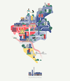 “Sun”采集到地图插画