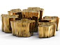 NEST OF TABLES FOR LIVING ROOM EDEN SERIES LIMITED EDITION COLLECTION BY BOCA DO LOBO