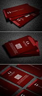 Red Elegant Business Card国外商务名片设计模板素材设计源文件-淘宝网