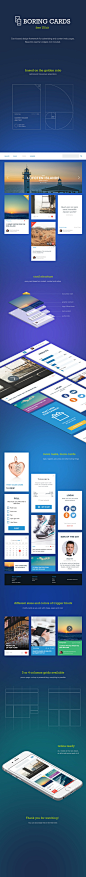 Boring cards UI kit - Free Download : Boring and useful web cards for every type of advertising project. 