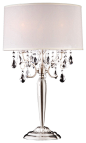 29.5"H Crystal Silver Table Lamp - transitional - Table Lamps - Ore International