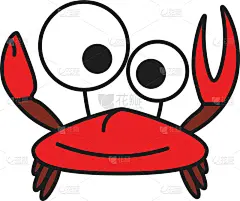 螃蟹,卡通,时尚,可爱的,野生动物,食品,壁纸,动物,爪,剪影