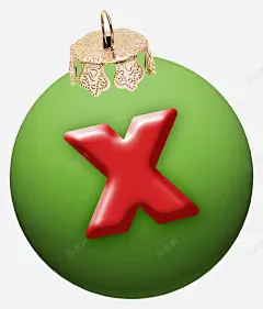 圣诞字母x 创意素材