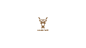 咖啡店logo : 鹿形象造型，加入了眼镜领结元素，拟人化处理。
