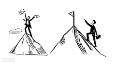 职场努力奋斗 单色素描手绘简笔画插画-插画-插画图形素材-酷图网