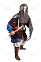 穿着盔甲的蒙古战士