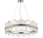 Luciano 6 Light Chandelier in Chrome With Clear Crystal Rods - Contemporary - Chandeliers - by Golden Lighting