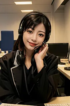 24小时客服女性客服人物肖像摄影图