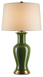 Bottle Green Table Lamp contemporary table lamps