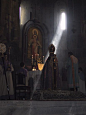 Armenian liturgy is among the most ancient in the Christian world. This photo was taken in 2001 in a small church in provincial Armenia. It is one of many churches that have been reopened since the end of communism.: 