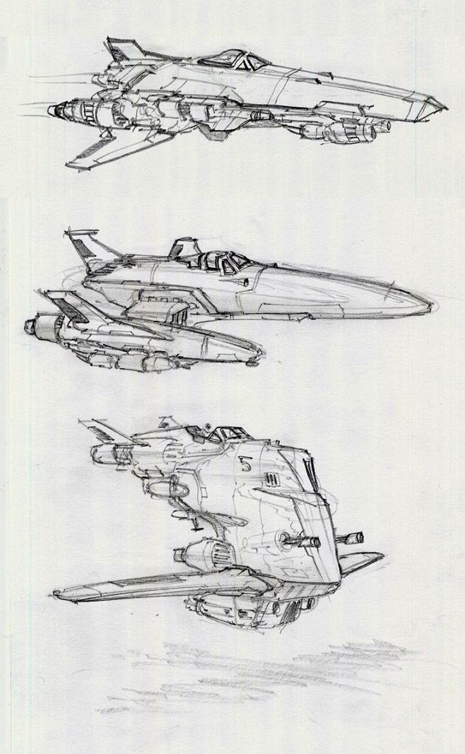 Spaceship sketches b...