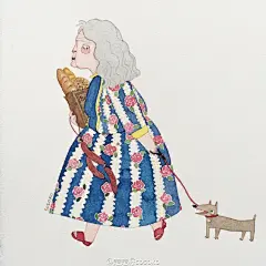 (  ்́ꇴ ்̀)♡早唷??巴黎奶奶大集合～?在巴黎还遇到了非常多优雅的奶奶们，每个奶奶都像小姑娘一样开心地生活着，我也想要和闺蜜们在老了的时候变成这样的奶奶#巴黎日记##手绘水彩插画#