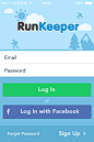 RunKeeper健身应用APP登陆UI设计