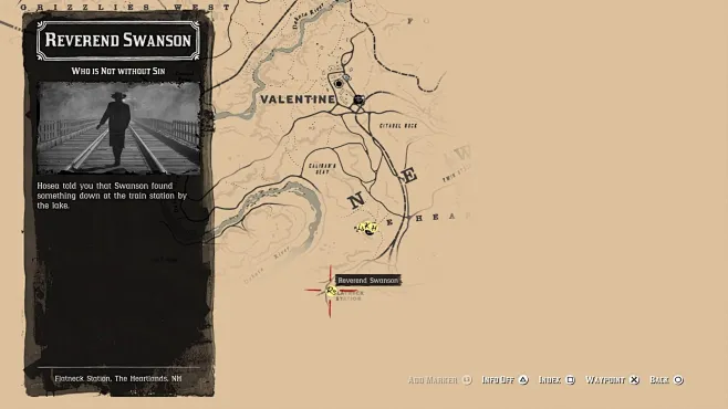Map screenshot of Red Dead Redemption 2 video game interface.-花瓣网