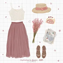 果子插画课堂超话夏天夏天过去留下小穿搭，每一套都是我梦想的小裙子。录屏一直失败，今天一定要再录一次做教程 ​​​​