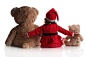 Little girl in red santa hat on white background by Valentin Valkov on 500px