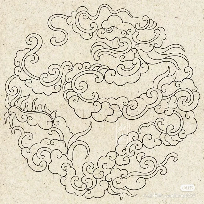 掐丝珐琅_吉祥图案线稿-花瓣网