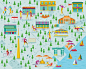Destination Canada : We illustrated a series of maps for The Guardian and Destination Canada.  Each map highlighted noteworthy landmarks and activities across Calgary, Vancouver, Toronto and Montréal. 