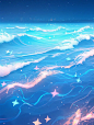 蓝色星海 背景素材