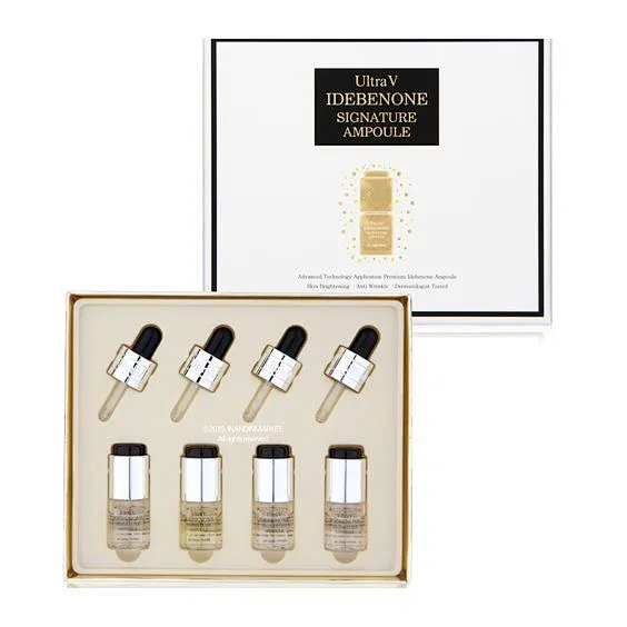 Ampoule Ultra V Idebenone Signature 8ml X 4 - Anti-rides, Éclat, Anti-âge - K-Beauty - Corée
