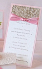 Beautiful Wedding Invitations by Lilylou & You - Single Sided Wedding Invites