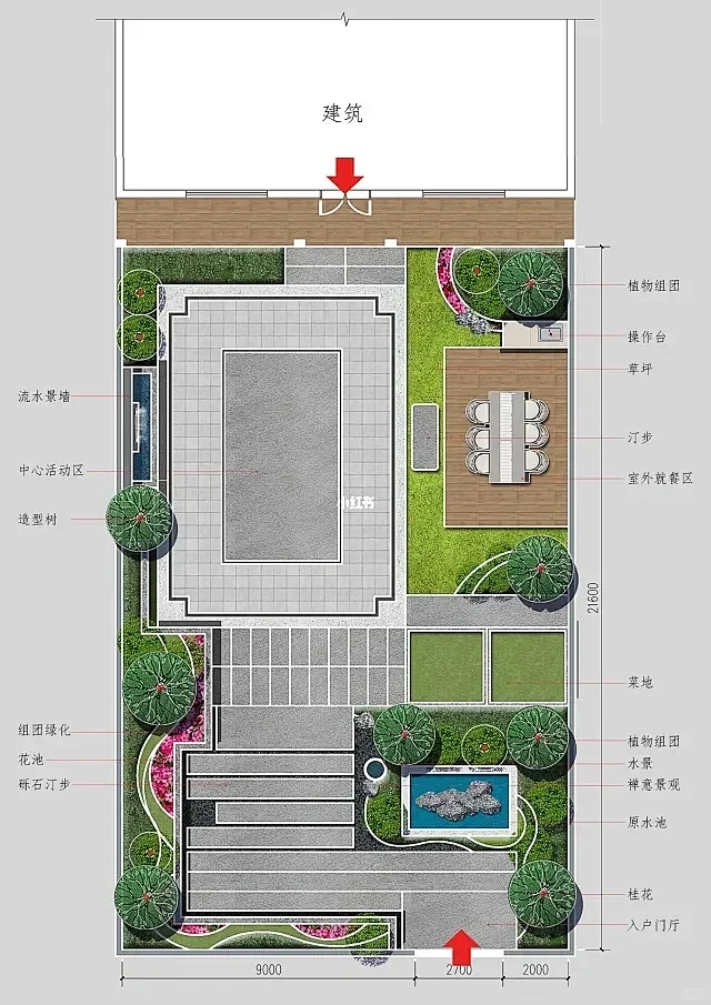 分享一组庭院景观设计平面图 - 小红书