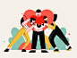 more puppies dog illustration love puppies dogs vectorart icon people colors people illustration lifestyle vector print vector illustration character illustration