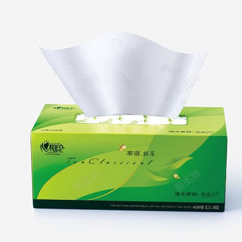 一盒绿色心相印抽纸高清素材免费下载设计图片页面网页