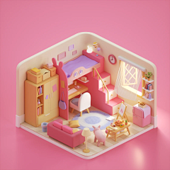 我左眼看到神采集到房屋，场景，家具物件微缩模型