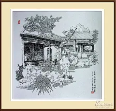 黄力炯钢笔手绘江南苏州园林 - 山野村夫 - 山野村夫