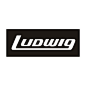 Ludwig White Bass Drum Logo Sticker: 