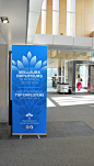 Our vibrant roll up banner design for Hôpital général juif / Jewish General Hospital in Montreal, Canada.