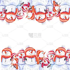 雪人圣诞框