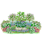 Easy-Care Summer Shade Garden Plan This mix of flowering shrubs and perennials will fill your yard with color all summer long -- plus provide interest in spring, fall, and winter.