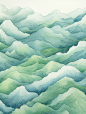 mantou_a_watercolor_painting_of_light_blue_green_and_white_moun_90e178dc-94e7-4100-8d3e-7a0c24ee44e0