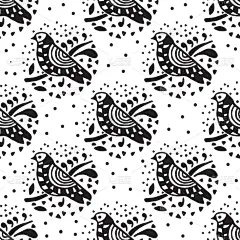 鸟类,式样,黑白图片,可爱的,白色,创造力,书,自然,图像,壁纸