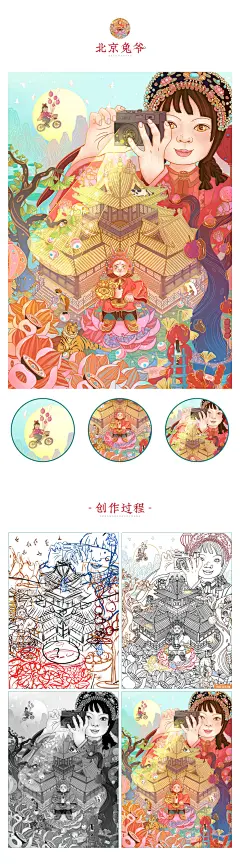 国风城市主题商业插画插画设计