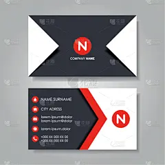 名片,模板,极简构图,扁平化设计,白色,创造力,商务,红色,文字,计划书