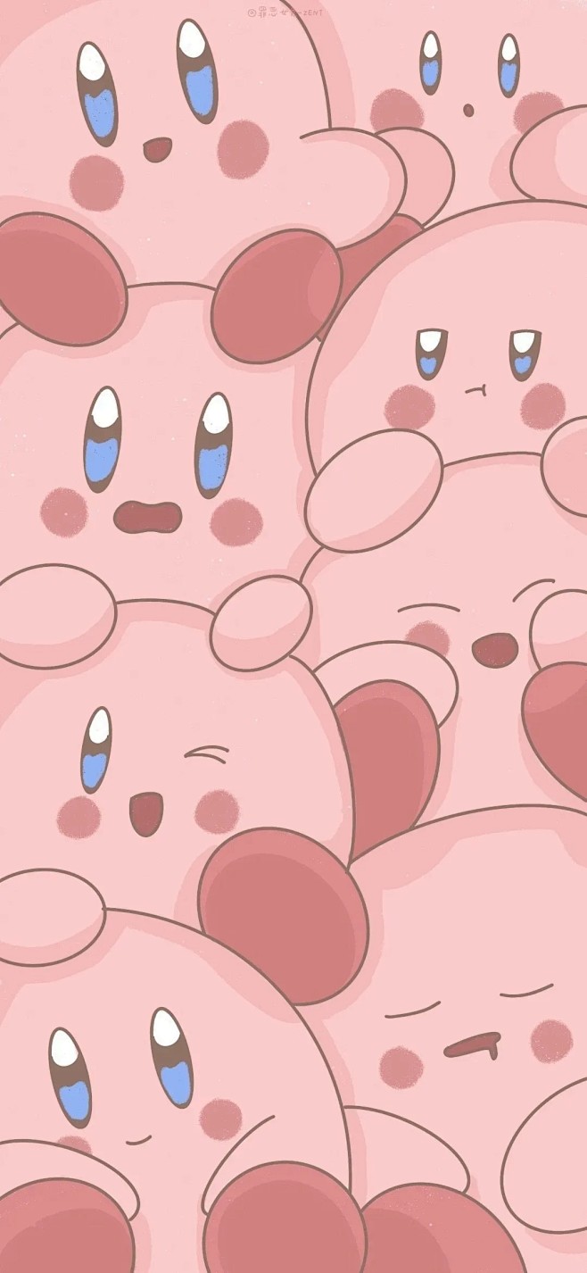 可爱   插画  粉色  背景  壁纸 