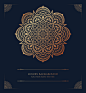 Luxury Arabic mandala background, golden arabesque