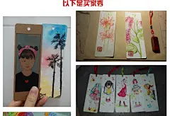 创意可爱手绘空白书签卡纸中国风牛皮纸DIY流苏纸质古风小礼品-淘宝网