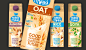 almond branding  Logotype milk non-dairy Oat Packaging Plant Rice soya