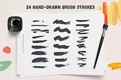 多彩笔画水彩手绘纹理背景图案 Artistic Studio: Acrylic Toolkit