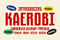 Kaerobi美式复古浓缩粗体字品牌logo海报封面广告标题英文字体包图片